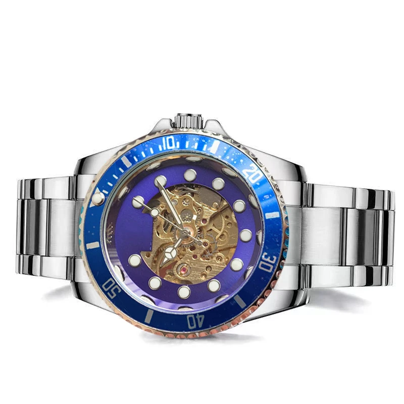 

Men's Wrist Watch Best Selling Men Free Shipping Men's Wristwatch Sea-Dweller Hollow Out Luxury Automatic Stainless Steel Watch