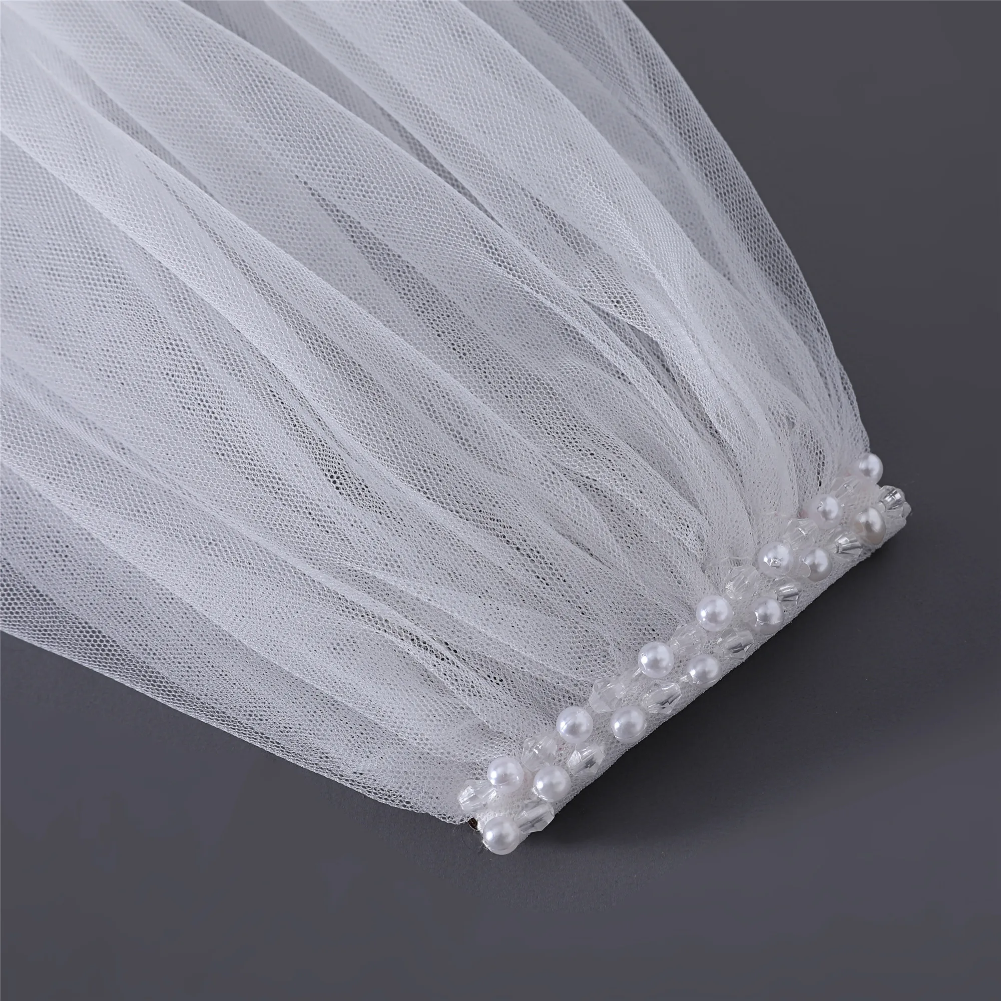 Erosebridal Новое поступление собора 3 ярда невесты вуаль жемчужина и Кристалл бисером Вуаль свадебная белая длинная вуаль Индивидуальный размер