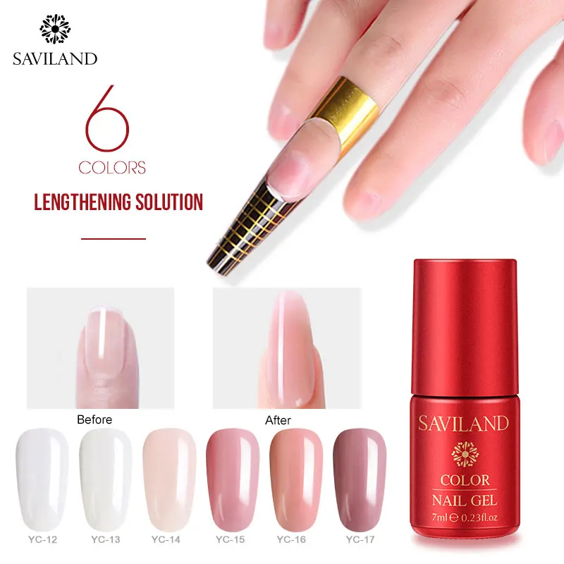 SAVILAND Builder акриловый гель прозрачный розовый стойкий Гель лак для ногтей