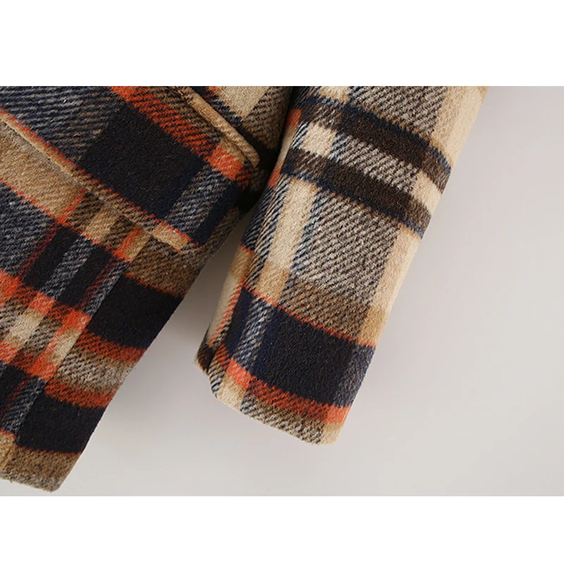 

Single Breasted Women Plaid Jacket Coat Long Sleeve Casual Autumn Winter Outwear Female Coat Streetwear Oversize Ladies Tops