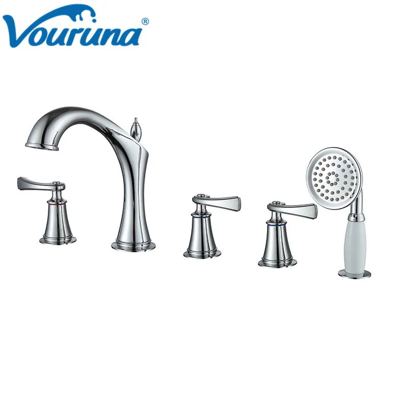 Vouruna Роскошный домашний декор розовое золото 5 шт. кран для ванны наполнитель