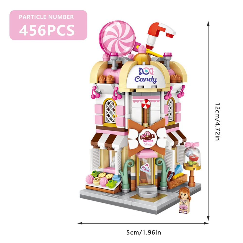 

DIY Mini City Street View Building Blocks City Creator Building Kit Collectible Construction Play Set Assemble Toy Kids Gift