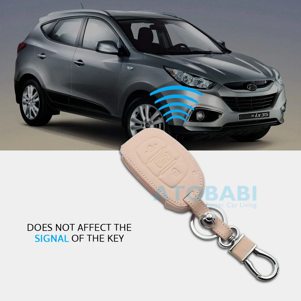 Кожаный чехол для автомобильного ключа Hyundai IX30 IX35 IX20 Tucson Elantra Verna Sonata смарт пульта