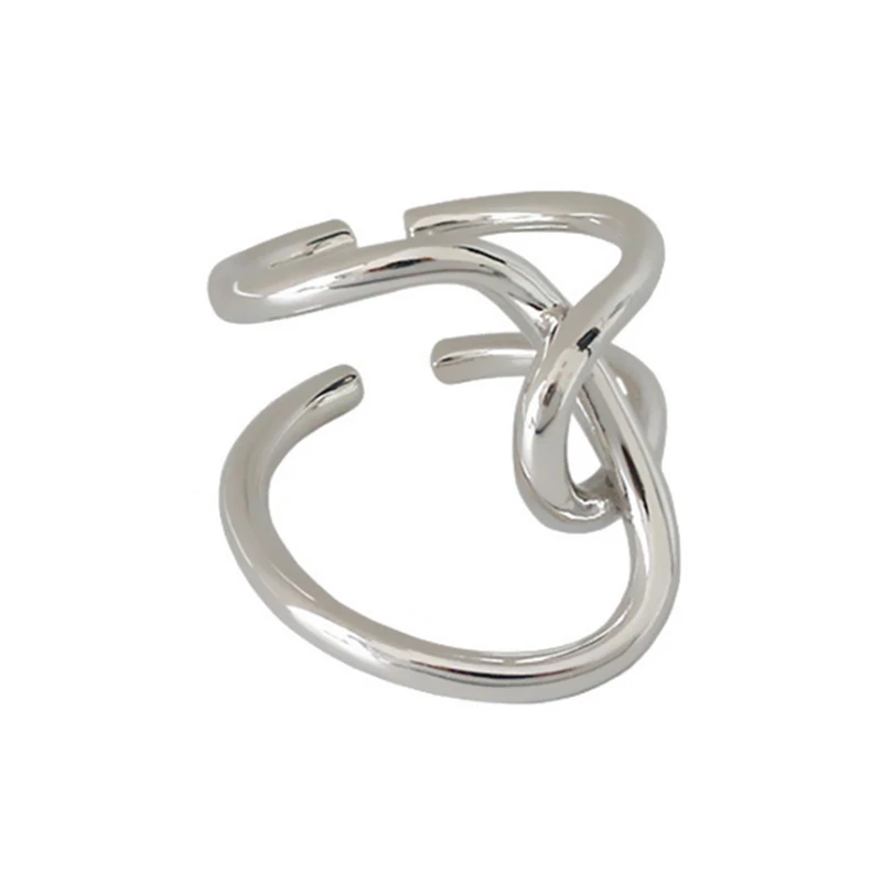 

2020 Drop Shipping Hollow Cross Irregular Shape Gothic Female Finger Rings 925 Sterling Silver Golden Rings For Women Thumb Ring