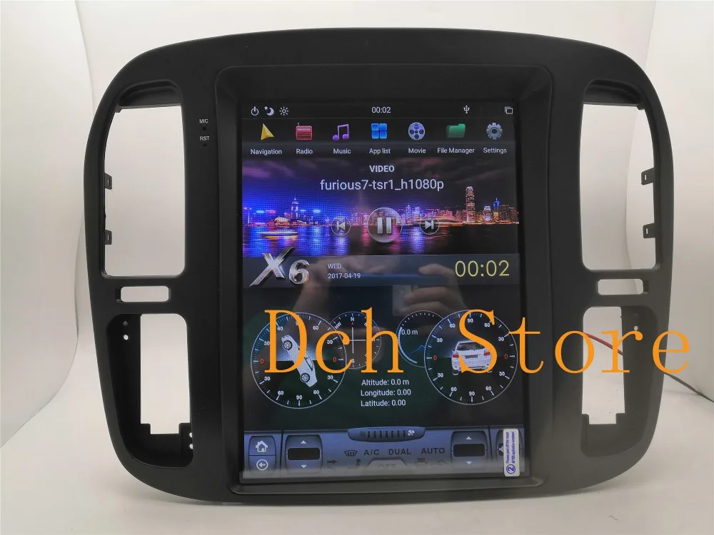 12,1 ''tesla стиль Android 8,1 автомобильный dvd-плеер gps навигация для TOYOTA LAND CRUISER lc100 1999 2000 2001 2002 Lexus lx470 PX6
