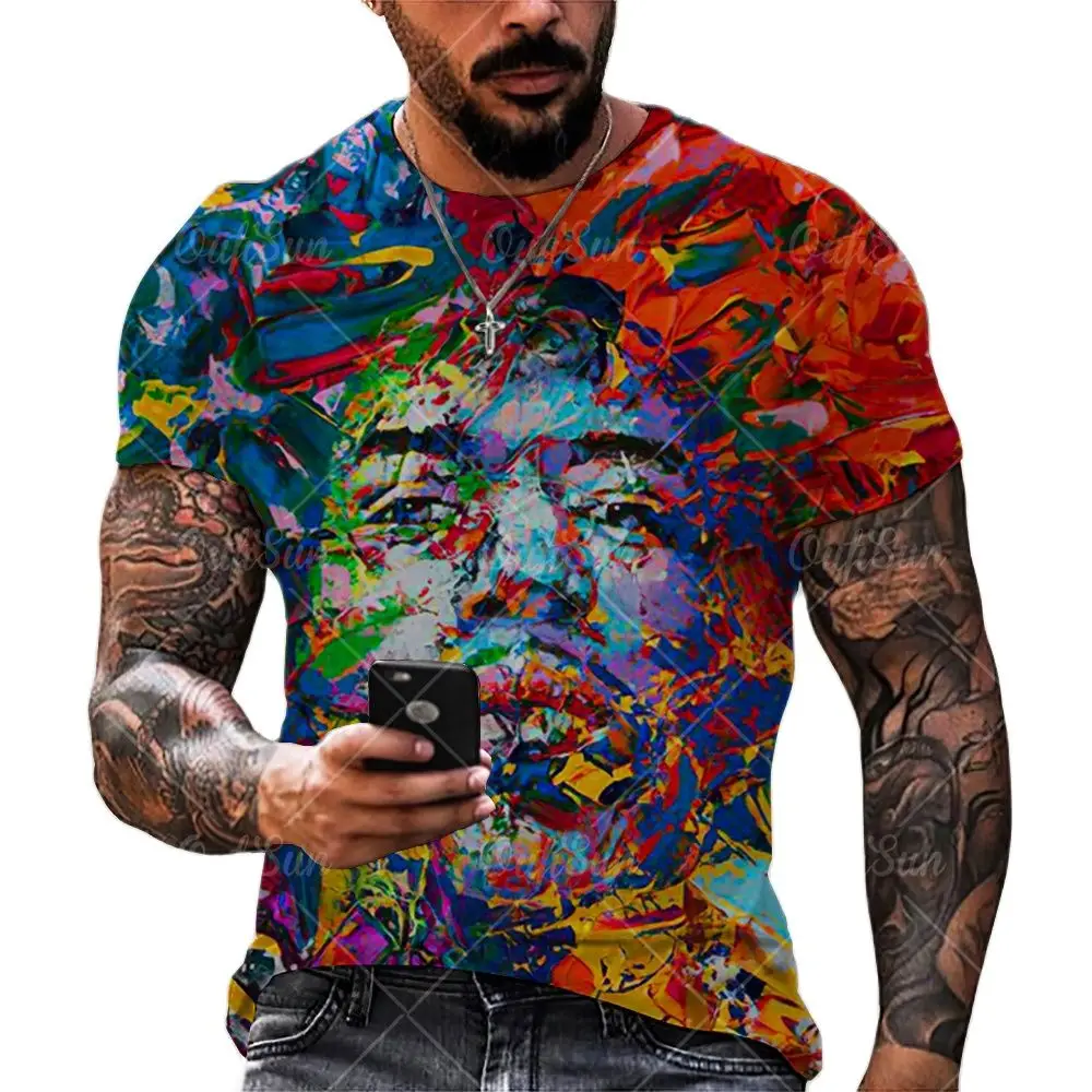

2021 Men's T-shirt Summer Casual Short Sleeve T-shirt Best-selling Streetwear Retro 3D Printing Short Sleeve Men's Casual Top