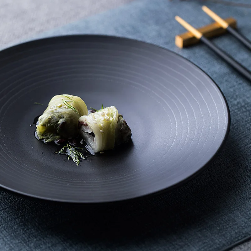 Креативная керамическая плоская тарелка домашнее блюдо для ресторана блюда