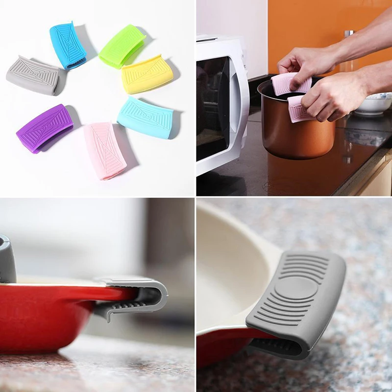 

Kitchen Accessories Silicone Heat Resistant Cover Anti-skid Lid Holding Knob Pot Handle Grip Cookware Protective Cover