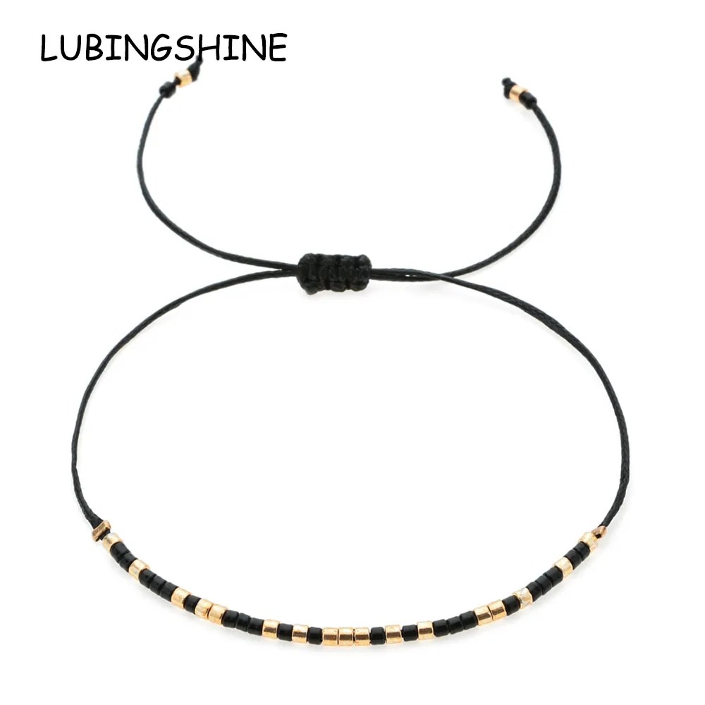 Женские браслеты в богемном стиле с бусинами из кристаллов плетеные