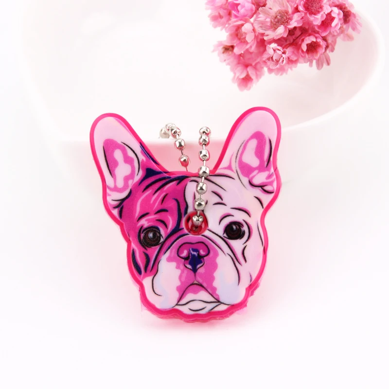 Cartoon Anime Cute Key Cover Cap Silicone Mickey Stitch Bear Keychain Women Gift Owl Porte Clef Minne Key Chain - Цвет: B012