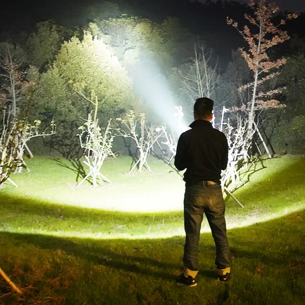 

Lumens LED Tactical Flashlight XHP70.2 Ultra Powerful Lamp Waterproof Rechargeable Flash Light 18650 Or 26650 Zoom Camp