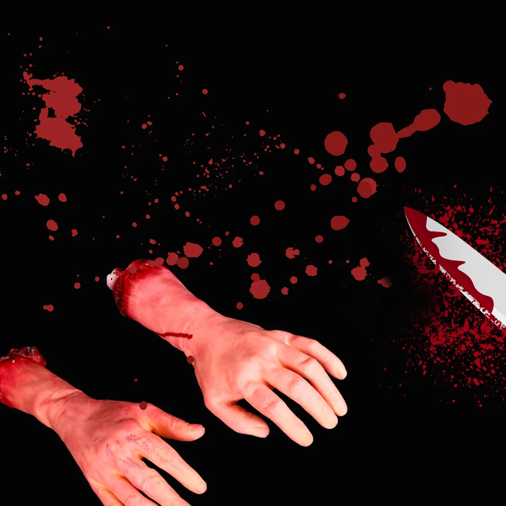 1 пара ужасов режет кровавый поддельный латекс поднимающие руки Хэллоуин