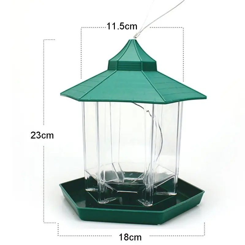 

Wild Outdoor Bird Feeder Rainproof Transparent Panels Hanging House