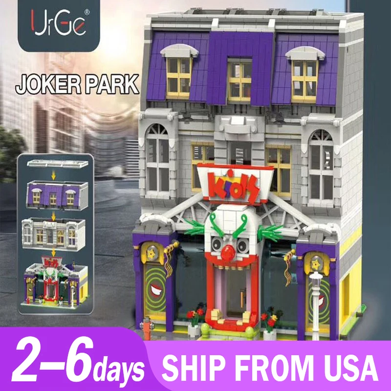 

UG-10181 эксперт городская улица вид серии MOC Joker Park Сборная модель строительные блоки 3329 шт. кирпичи игрушки подарочный набор для детей