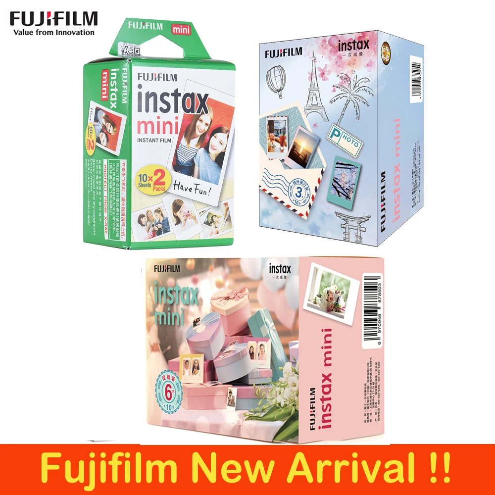 Белая пленка для Fuji Instax Мини 9 Вт, 30 Вт, 40/50/60/70/80/100 листов Белый Красочные Fuji Instant Фотобумага для ЖК-дисплея с подсветкой Fujifilm Instax Mini8/9/фотоаппаратов моментальной печати 7 s/25/90