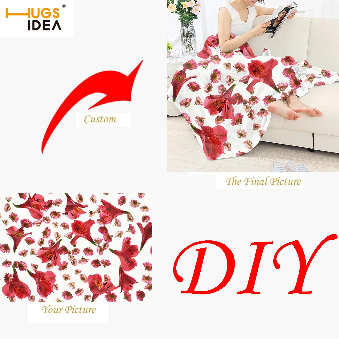 Фланелевое Флисовое одеяло HUGSIDEA мягкое покрывало в спальню с 3D-принтом солнечной