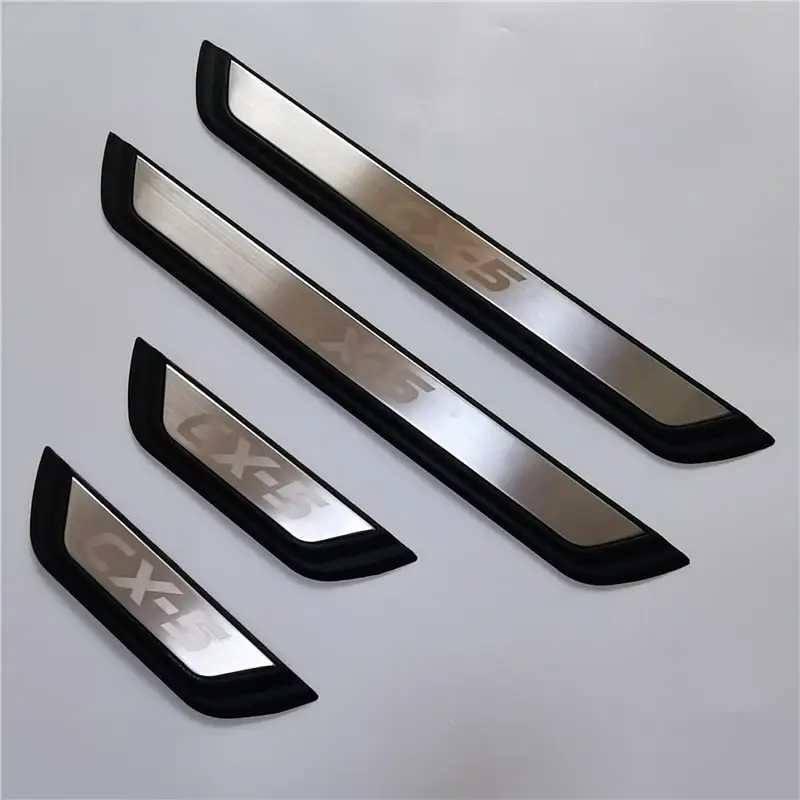 

For Mazda CX-5 CX5 2017 2018 2019 2020 Door Sill Scuff Plate Guard Stainless Steel Welcome Pedal Trim Protect Car Accessories
