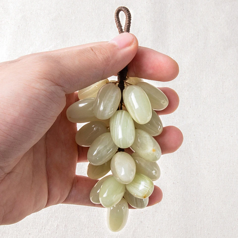 

Natural Marble Stone Grape Creative Grape Pendant Living Room Wine Cabinet Decoration Desktop Stone Crafts Home Decoration