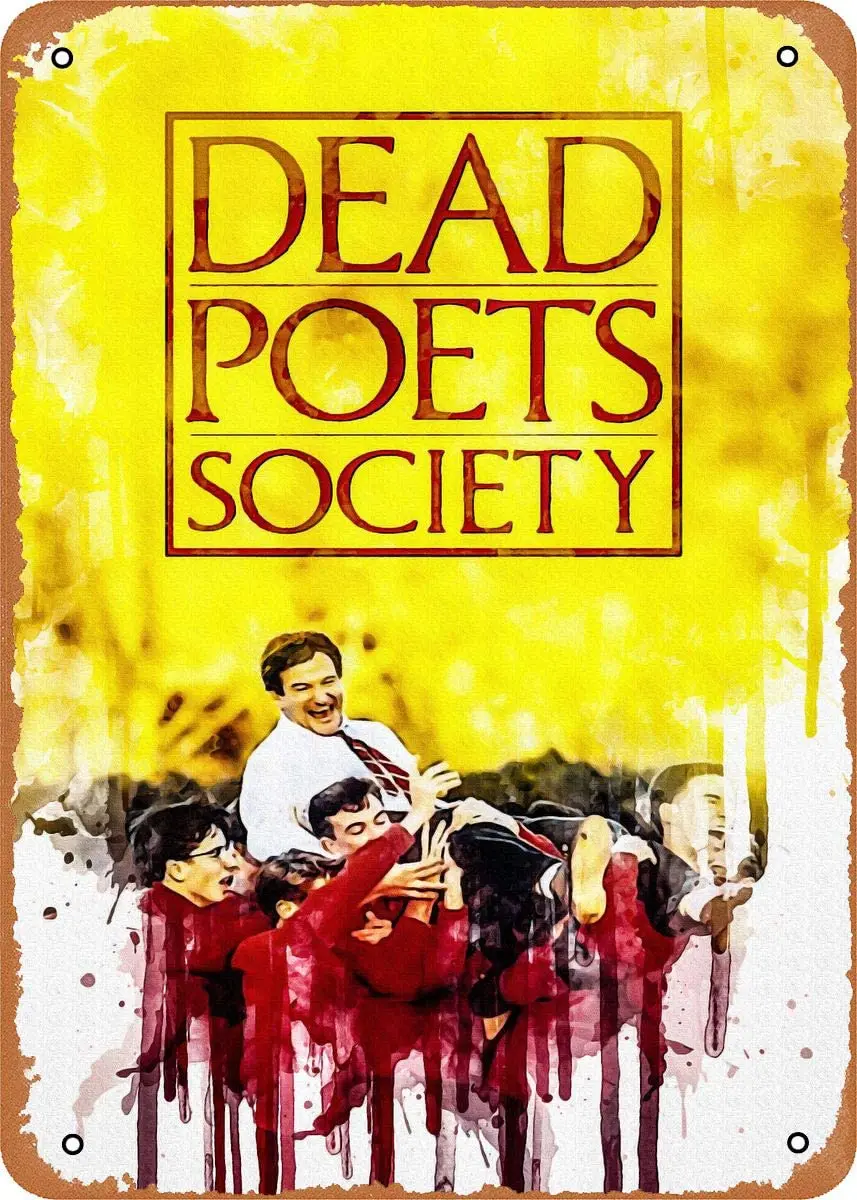 

Oulili Vintage Metal Sign Dead Poets Society Co Coll 8 x 12 Inches Tin Sign for Home Bar Pub Garage Decor Gifts