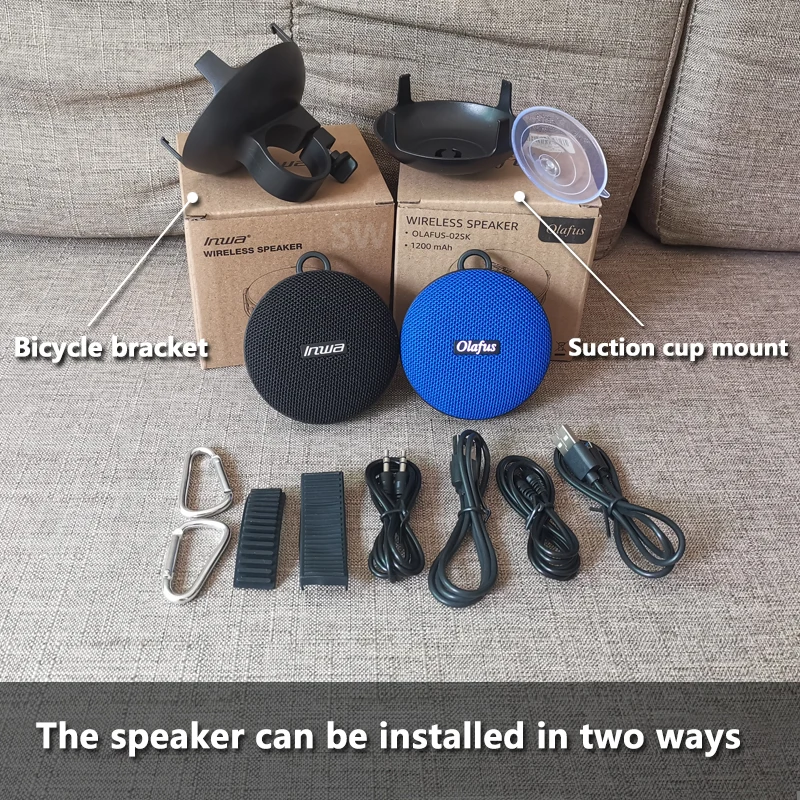 Portable Bikes TWS Bluetooth Speaker Bicycle Column Waterproof Shower Speaker Acoustics Sound Boombox Soundbar Woofer Hands Free images - 6