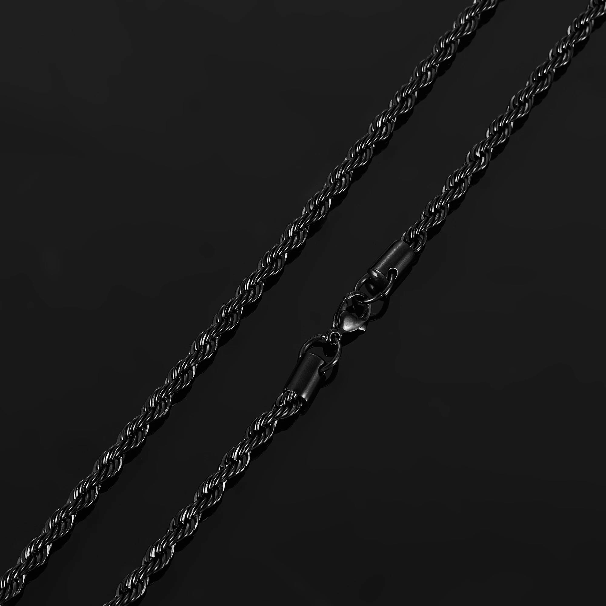 Цепочка из нержавеющей стали с черным покрытием длина 2/3/4/5/6 мм