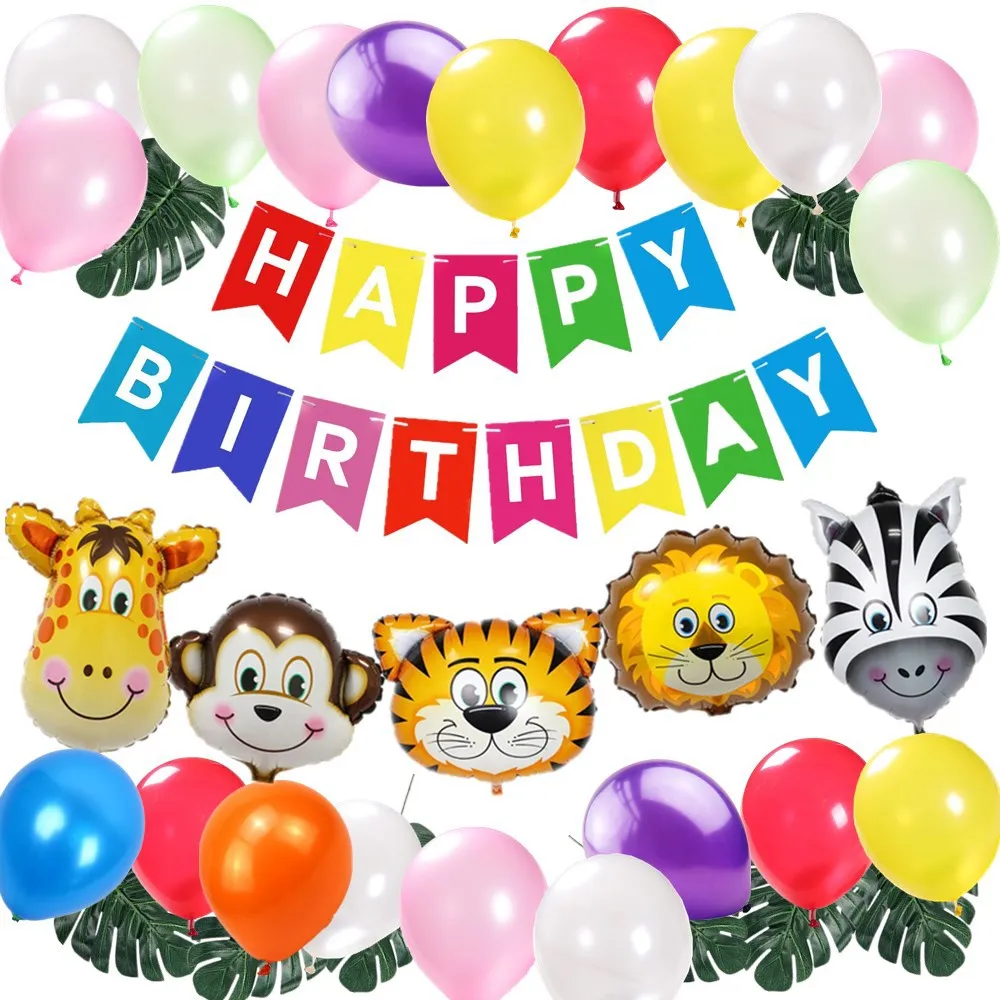 Воздушные шары на день пакет украшения детский рождения вечерние поставки лес