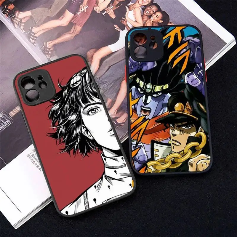 

JoJo Bizarre Adventure Phone Case Matte Transparent for iPhone 7 8 11 12 s mini pro X XS XR MAX Plus cover funda