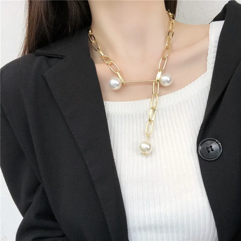 Женское Ожерелье Design sense кулон из искусственного жемчуга на цепочке новая