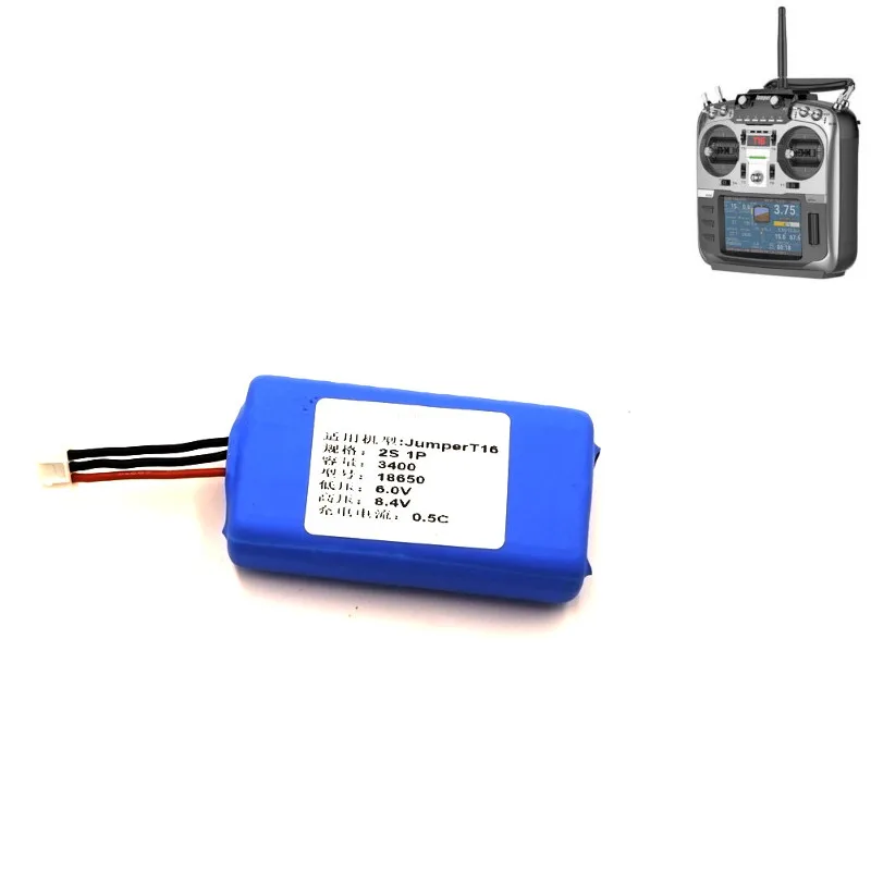 2 шт. 2S 7 4 В 18650 2000 мАч 3400 Lipo аккумулятор для Jumper T16 мультипротокольный