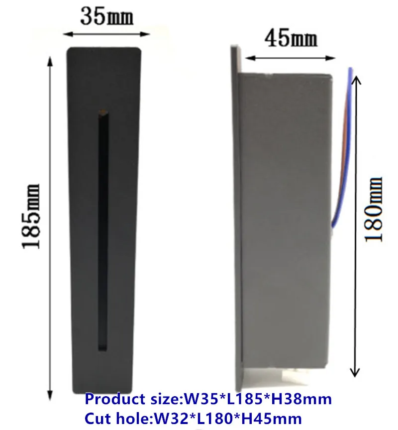3 Вт Встраиваемый светодиодный светильник для лестниц 85 265 в Уличный настенный