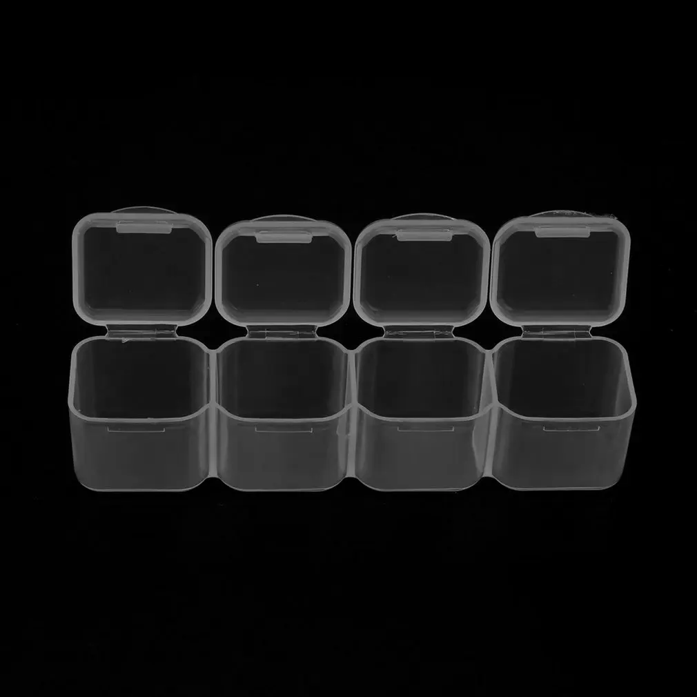 Прозрачный пластик 28 слотов коробка для хранения ювелирных изделий Чехол бусины