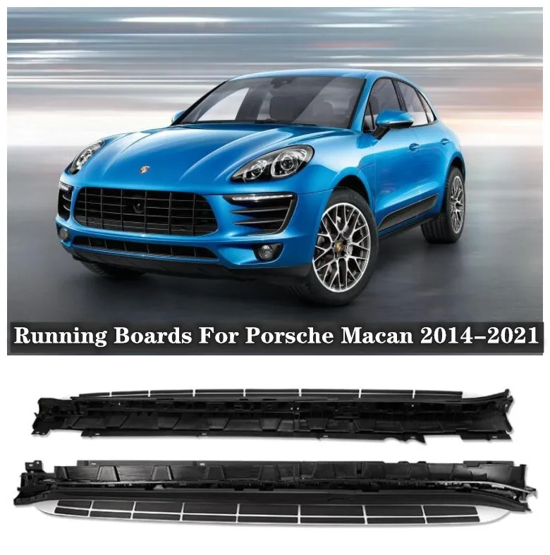

NEW High Quality Aluminum Alloy Running Boards Side Step Bar Pedals For Porsche Macan 2014-2021