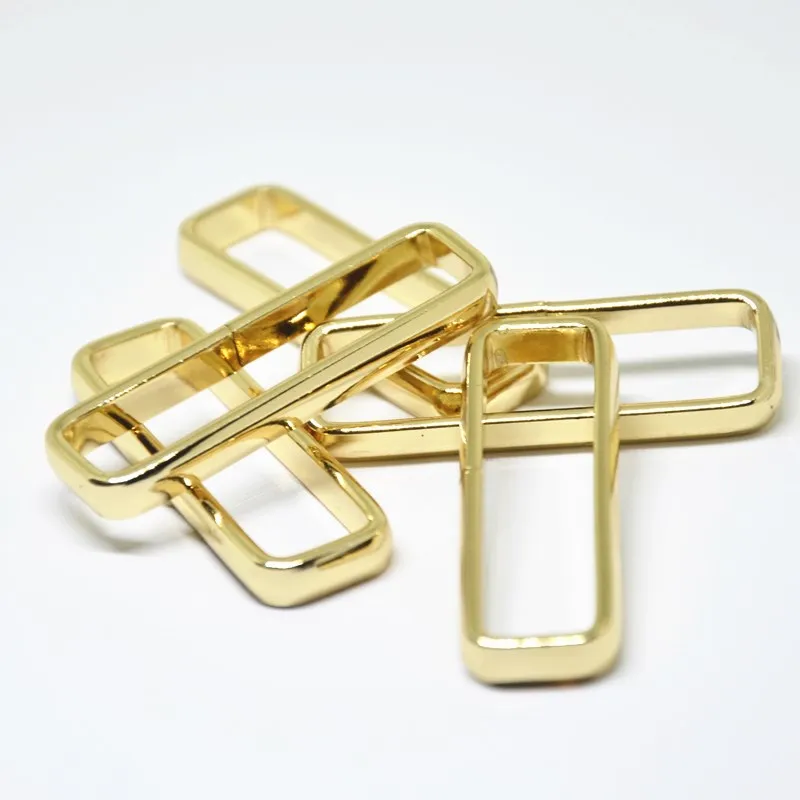40 мм металлическая проволока прямоугольная пряжка Золотое кольцо с петлями для