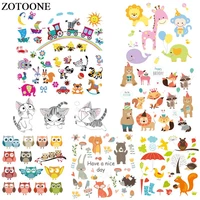 zotoone iron on cartoon animal patches for kids clothes diy accessory decoration heat transfer vinyl patches set gift for body d