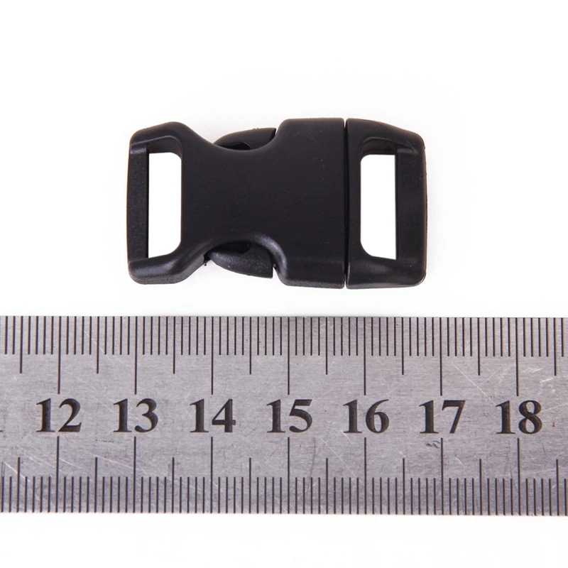 

10pcs 5/8" Side Release Plastic Buckles for 0.6" Webbing Straps Black