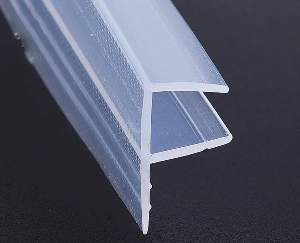 Transparent H F U Corner Type Glass Door Windows Silicone Seal Strip Balcony Bathroom Office Soundproof Insulation Weather Strip