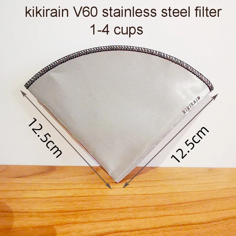 Reusable V60 stainless steel filter soft coffee Fine-grained free paper Hanging Ear Style Coffee Filter High Quality | Дом и сад