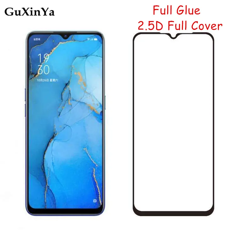

Защитное стекло для экрана для OPPO Reno3, полностью проклеенное закаленное стекло для OPPO Reno3, полное покрытие, стекло для телефона Reno3, пленка 6,4 ...