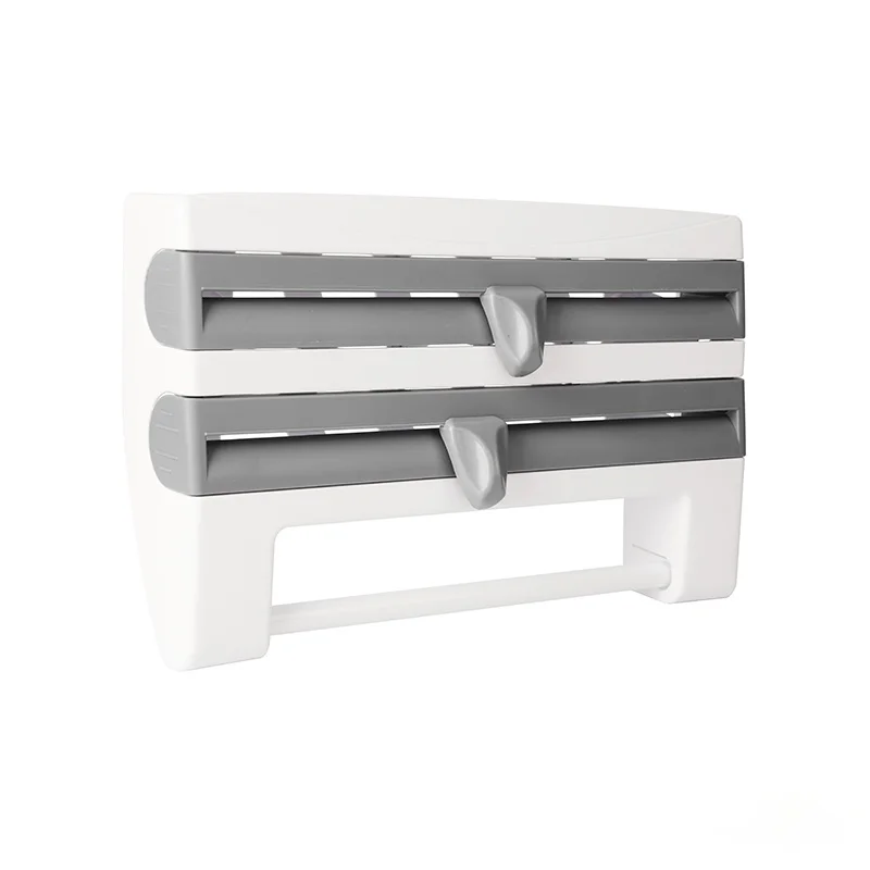 

zq Plastic Wrap Box Cutting Box Wall Hanging Multifunctional Cutter Household Plastic Wrap Storage Cutting Frame