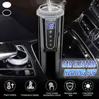 450 мл нержавеющая сталь автомобильный нагревательный стакан 12 В24 В ЖК-дисплей электрическая чашка для воды портативный чайник температуры кофе чай молоко с подогревом