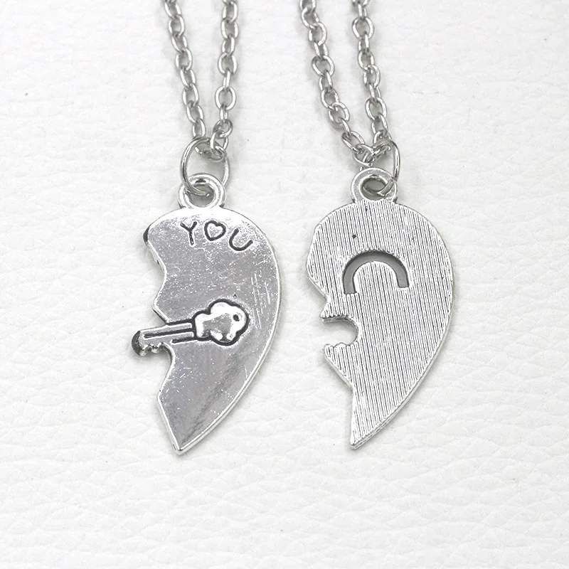 Ожерелье в форме сердца с замком для мужчин и женщин | Украшения аксессуары