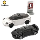 Технический автомобиль Bricklink, модель Tesla 3, электрическая машина, скоростной чемпион, строительные блоки сделай сам, детские игрушки, подарок на Рождество