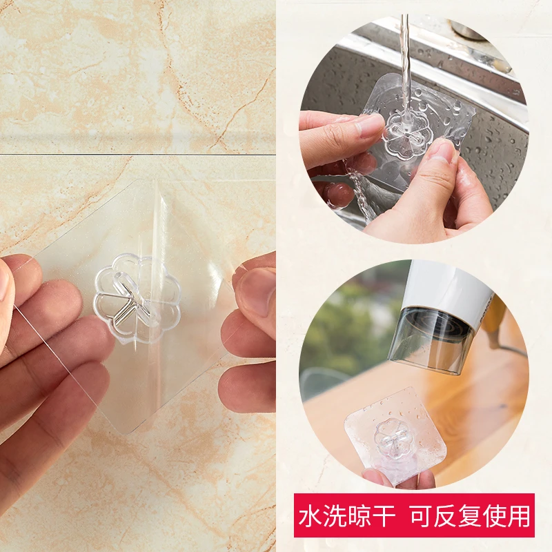 

5 Pcs Transparent Strong Suction Hooks For Home Kitchen And Bathroom Cup Sucker Hanger key Holder Storage Hangers