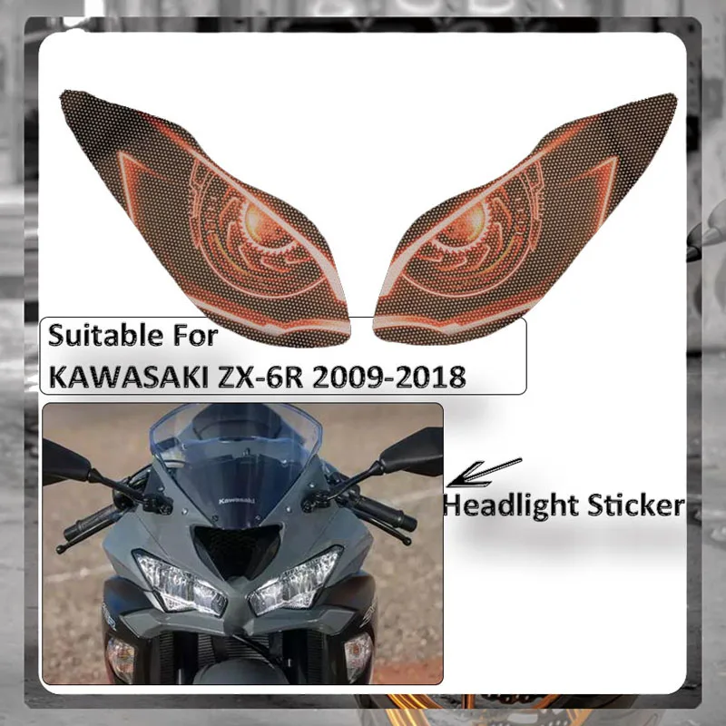 Для KAWASAKI NINJA ZX-6R ZX6R ZX 6R 2009-2018 Мотоцикл 3D передний обтекатель головной светильник