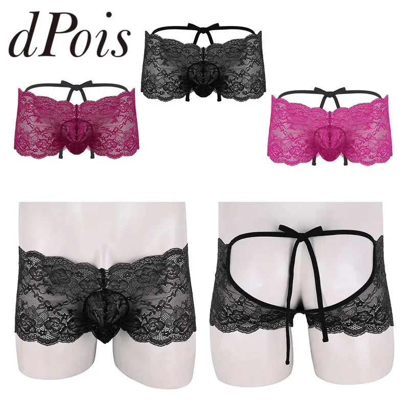 Мужское нижнее белье Homens прозрачные трусы бикини на бретельках с низкой посадкой