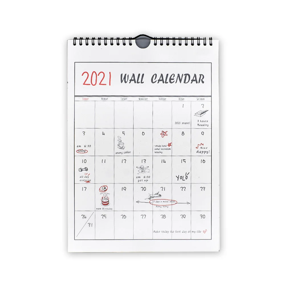 

2021 Calendar Wall Hanging Calendar DIY Daily Schedule Monthly Work Note Schedule Wall Calendar Agenda Planner