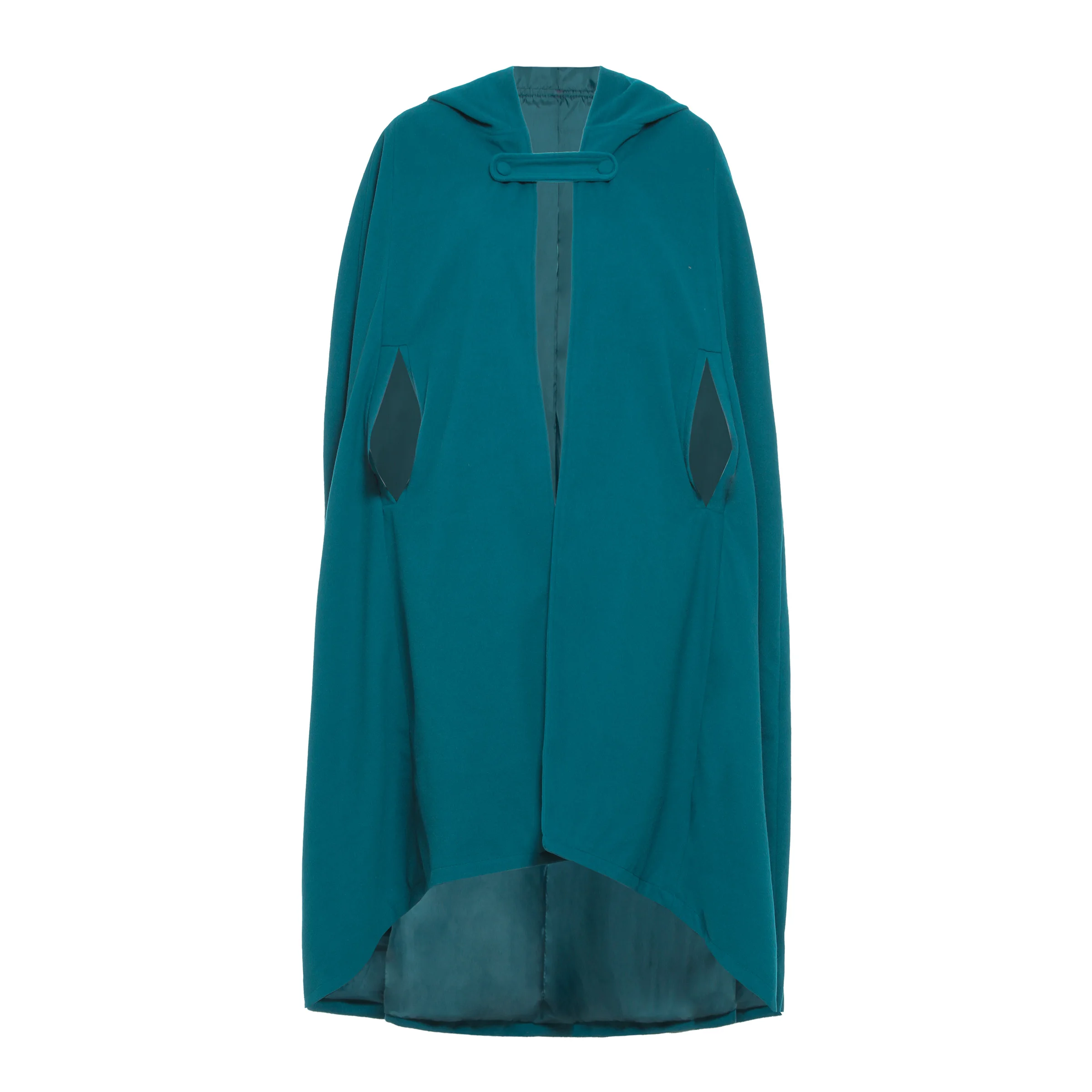 Женская шерстяная накидка зимнее теплое пальто с капюшоном готический