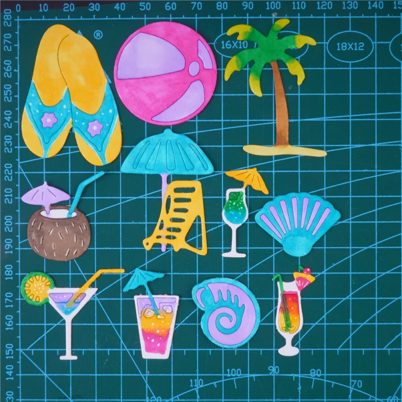 

InLoveArts Summer Drink Metal Cutting Dies Beach Chair DIY Scrapbooking Paper Cards Decorative Craft Embossing Stencils New 2021