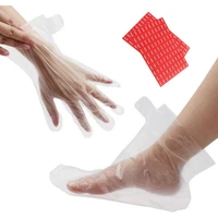 200pcs disposable foot covers one off foot cover transparent film foot cover for pedicure prevent infection remove chapped