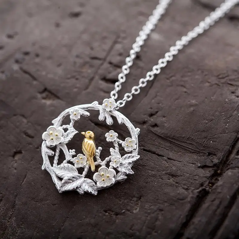 Модное и элегантное ожерелье с подвеской в виде Золотой птицы чистой цепочкой